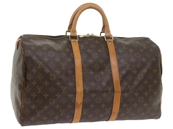 Louis Vuitton Monograma Keepall 50 Boston Bag M41426 LV Auth ep2350 Lona  ref.1157689