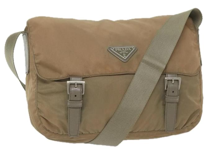 PRADA Shoulder Bag Nylon Brown Auth 59698  ref.1157690