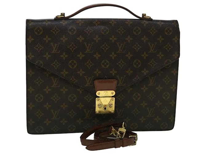 LOUIS VUITTON Monogram Porte Documents Sac Bandoulière M53338 Auth LV 60380 Toile Monogramme  ref.1157715