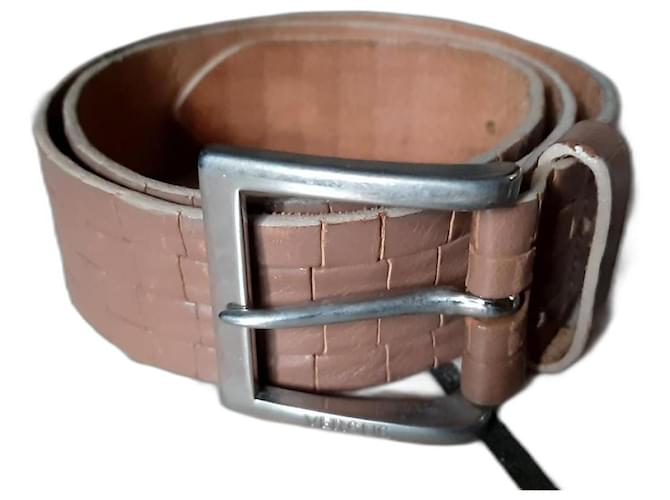 Versace Cinturones Castaño Cuero  ref.1157955