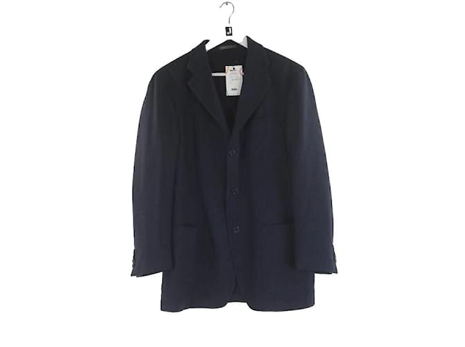 Salvatore Ferragamo Wool jacket Navy blue  ref.1157984