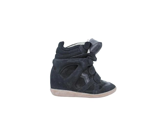 Isabel Marant Beckett leather sneakers Black  ref.1158007
