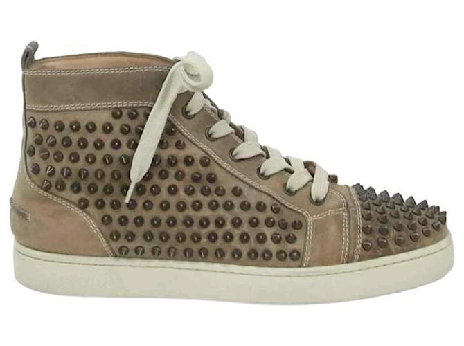 Christian Louboutin Leather sneakers Brown  ref.1158022