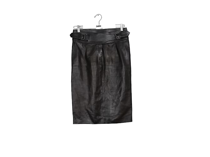 Saint Laurent Leather skirt Black  ref.1158026