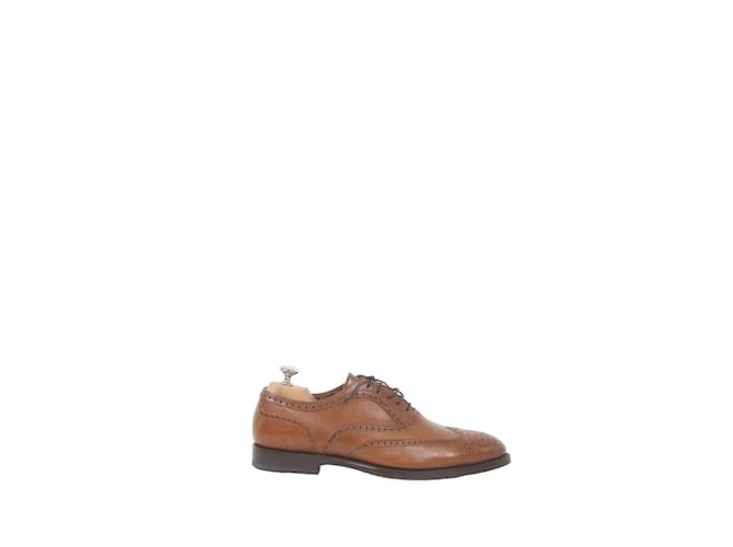 Alfred Dunhill Chaussures à lacets en cuir Marron  ref.1158048
