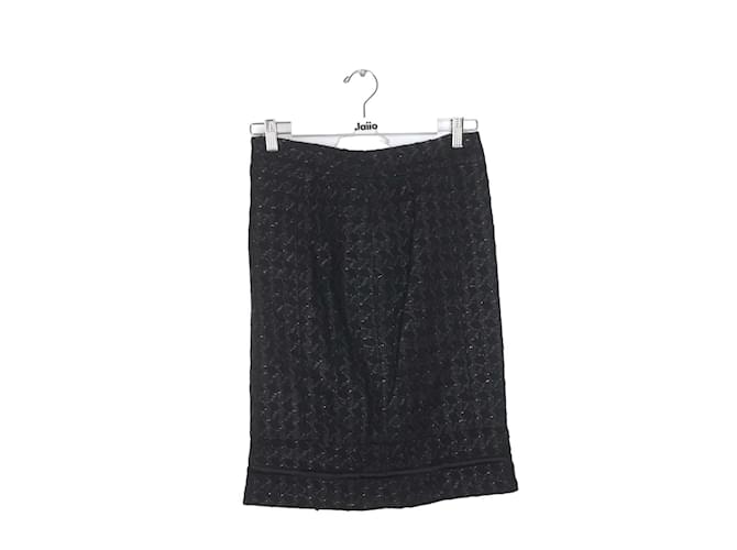Chanel Jupe en tweed Noir  ref.1158059