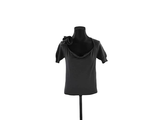 Prada Short-sleeved wool sweater Khaki  ref.1158099