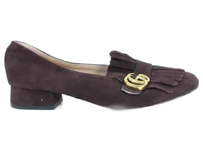 Gucci Leather loafers Brown  ref.1158110