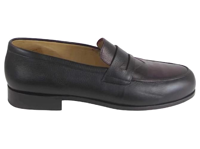 Kitsune Leather loafers Black  ref.1158112