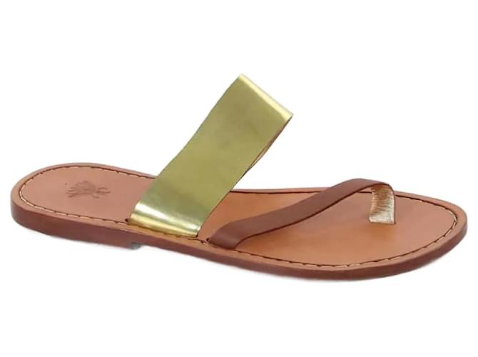 Autre Marque Leather sandals Brown  ref.1158123