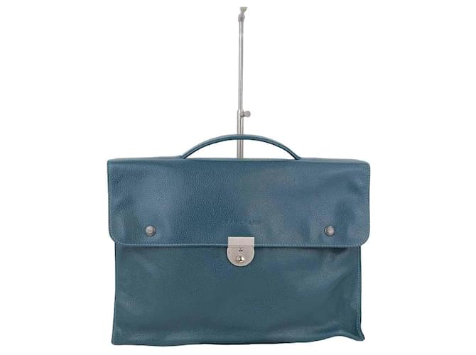 Longchamp Bolsa de couro Azul  ref.1158207