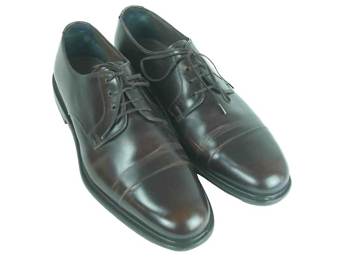 Salvatore Ferragamo stringate in pelle Marrone