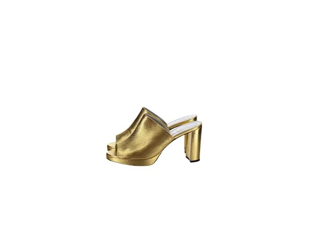 Free Lance Leather mules Golden  ref.1158226