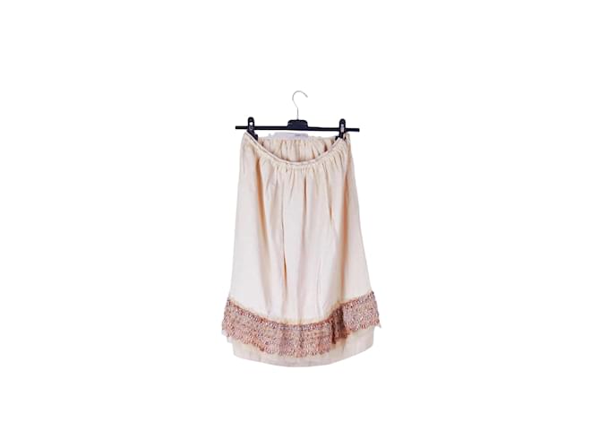 Prada cotton skirt Beige  ref.1158325