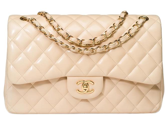 Sac Chanel Timeless/Classic in Beige Leather - 101582  ref.1158342