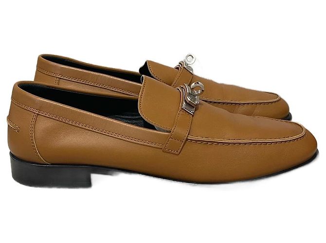 Kelly Hermès HERMES Flats T.EU 40 Leder Kamel