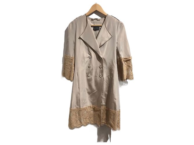 LA PERLA Abrigos T.Internacional XS Algodón Beige