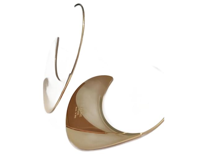 Céline Celine swirl hoop earrings Golden Metal  ref.1158448