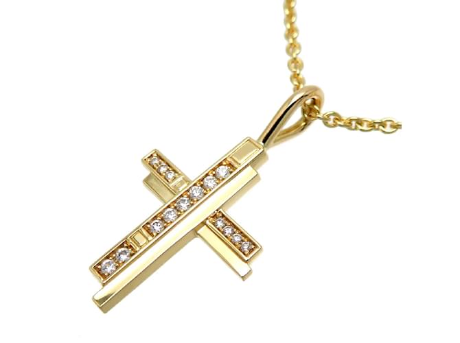 Autre Marque 18K  Diamond Traffic Necklace Golden Metal Gold  ref.1158498