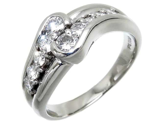 & Other Stories Platinum Diamond Ring Silvery Metal  ref.1158510