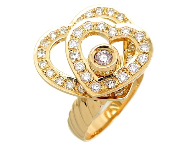 & Other Stories 18Anel de balanço de coração de diamante K Dourado Metal Ouro  ref.1158512