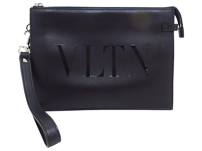 Valentino Garavani VLTN Black Leather  ref.1158686
