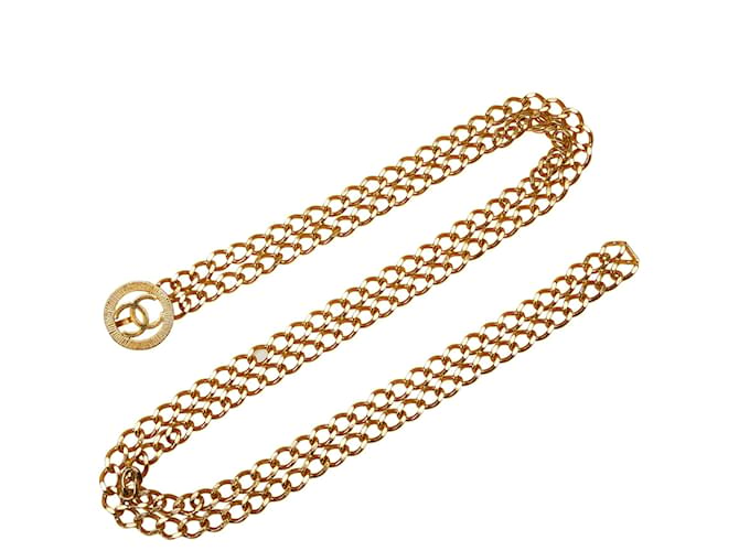 Cinto Chanel Gold CC com elos de corrente Dourado Metal Banhado a ouro  ref.1158921