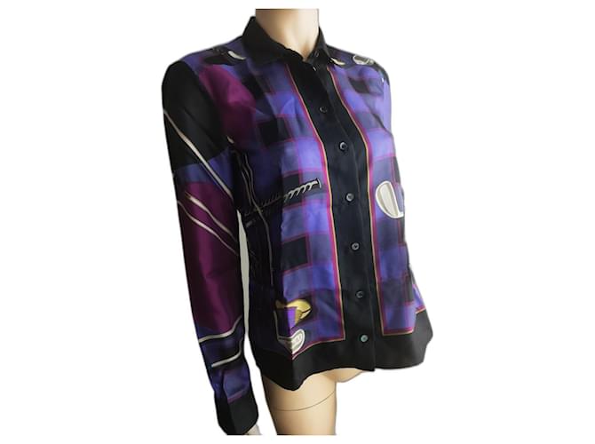 Gucci Golf print 100% silk shirt, rare Multicolore Seta  ref.1158965