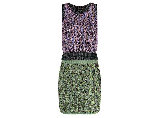 Chanel Neuer Runway-Anzug aus gewebtem Tweed Mehrfarben  ref.1159012