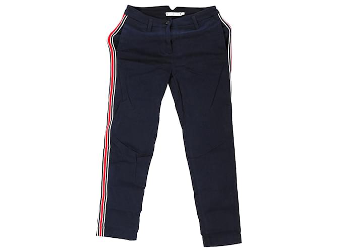Tommy Hilfiger Womens Signature Tape Chinos Navy blue Cotton  ref.1159052