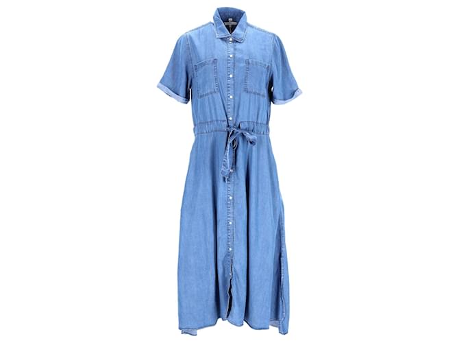 Tommy Hilfiger Womens Relaxed Fit Dress in Blue Lyocell  ref.1159058