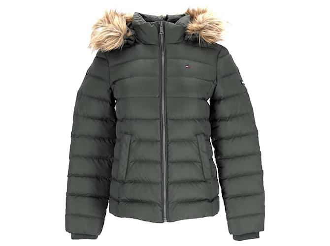 Tommy Hilfiger Womens Sustainable Padded Down Jacket Green Polyester  ref.1159064