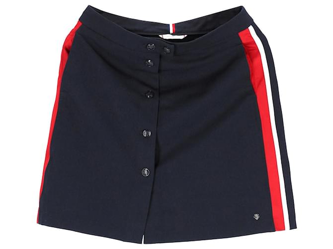 Tommy Hilfiger Womens Short A Line Signature Tape Skirt Navy blue Polyester  ref.1159091