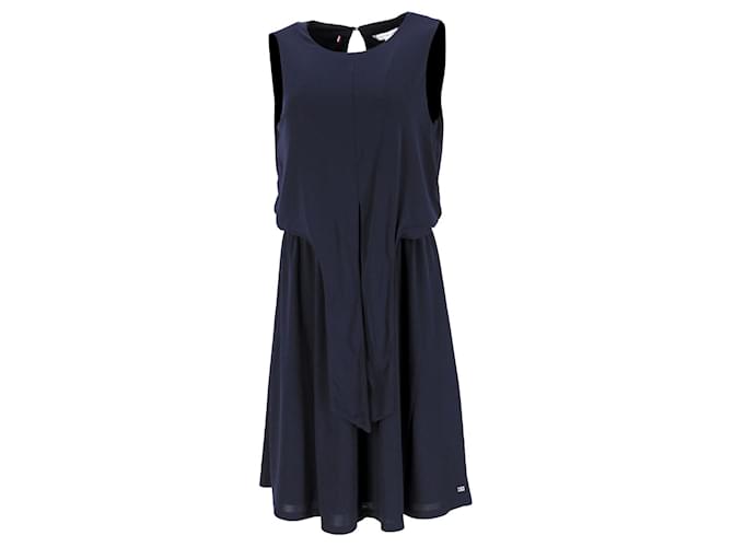 Tommy Hilfiger Womens Knot Dress in Navy Blue Polyester  ref.1159111