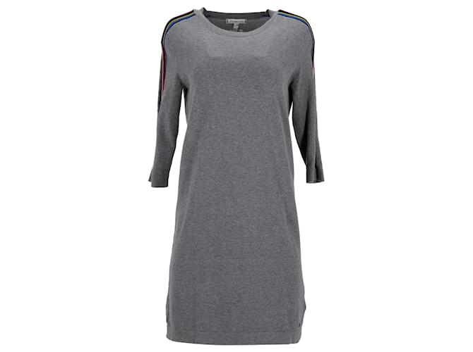 Tommy Hilfiger Damen-Kleid mit normaler Passform aus grauer Baumwolle  ref.1159112