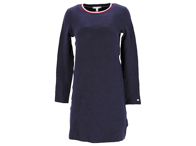 Minivestido feminino reversível Tommy Hilfiger em algodão azul marinho  ref.1159121