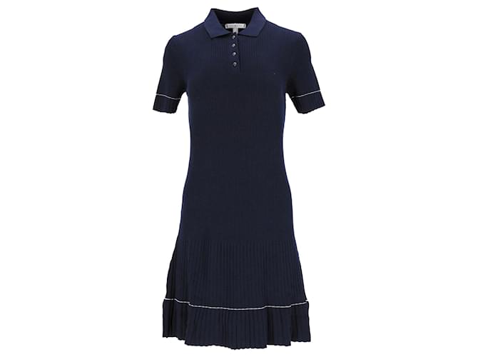 Tommy Hilfiger Womens Seasonal Dress in Navy Blue Viscose Cellulose fibre  ref.1159126