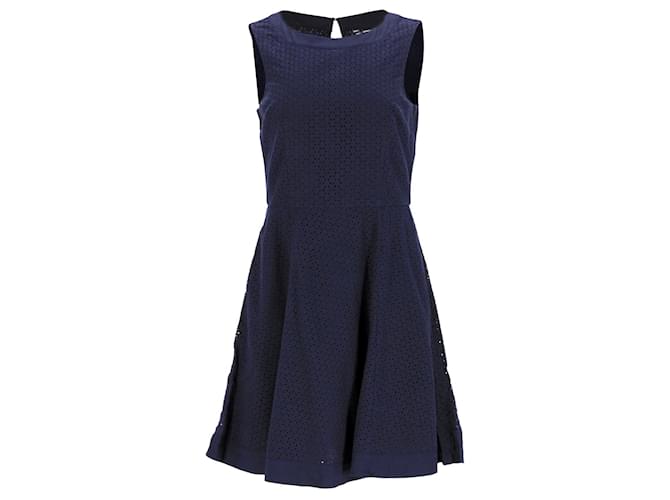 Tommy Hilfiger Womens Dress in Navy Blue Cotton  ref.1159165