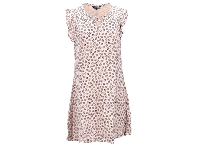 Tommy Hilfiger Damen-Kleid mit entspannter Passform aus pfirsichfarbener Viskose Angeln Zellulosefaser  ref.1159194
