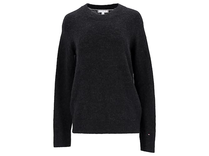 Tommy Hilfiger Damen-Pullover aus Alpaka-Wollmischung Schwarz Nylon  ref.1159197