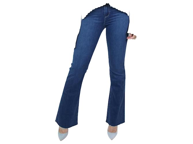 Paige Jeans Jeans flare azul de cintura alta - tamanho UK 8 Algodão  ref.1159241