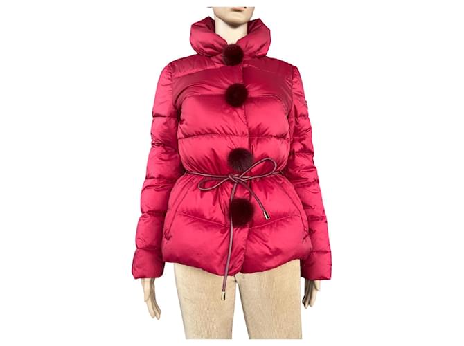 Ermanno Scervino Coats, Outerwear Red Fur  ref.1159327