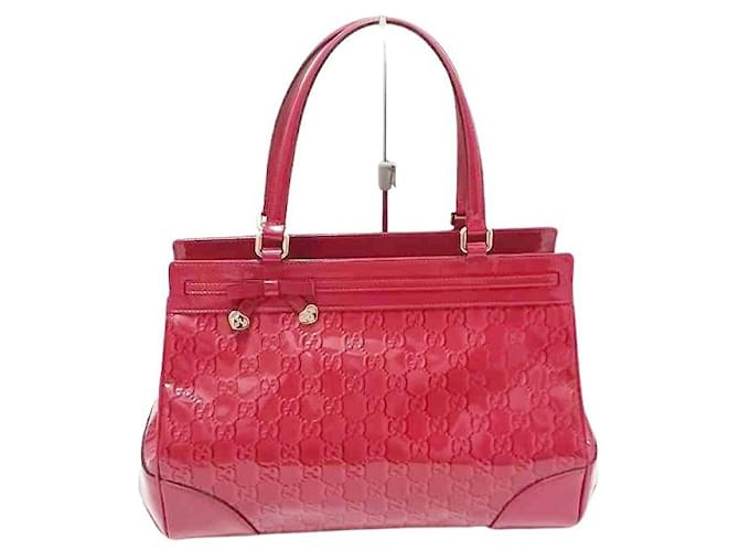 Gucci GG Muster Rot Lackleder  ref.1159399