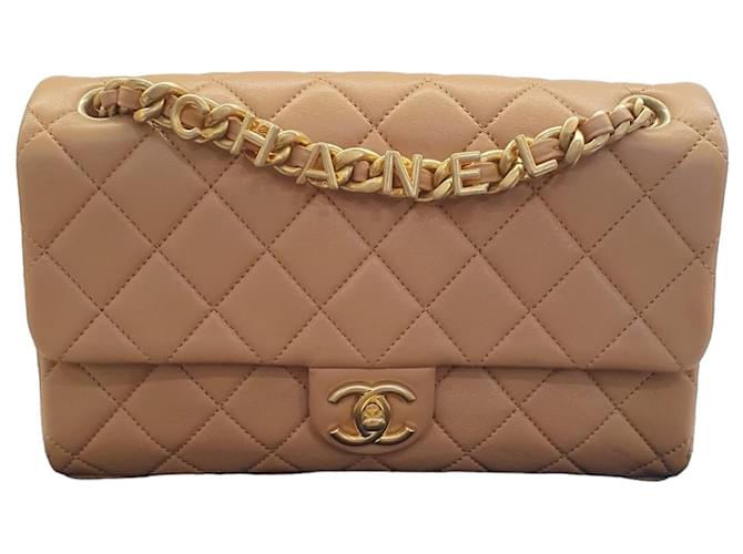 Chanel Handbags Camel Leather  ref.1159539