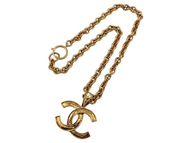 Timeless Chanel COCO Mark Dorado Chapado en oro  ref.1159616
