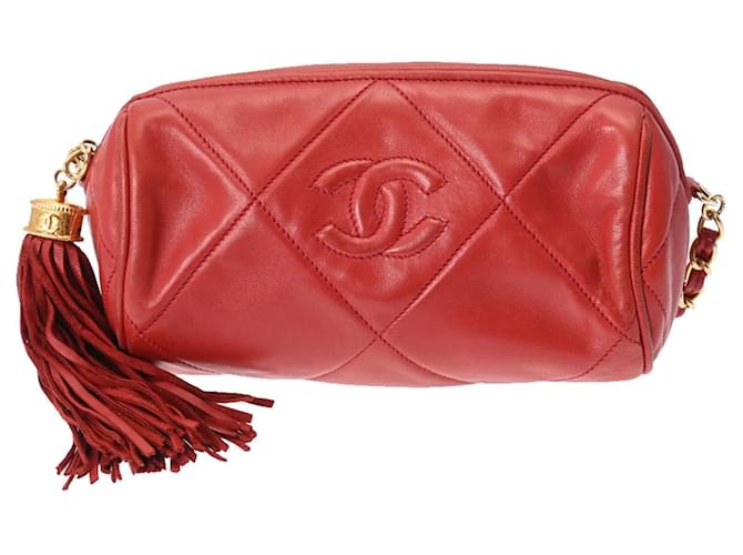 Chanel - Rot Leder  ref.1159830