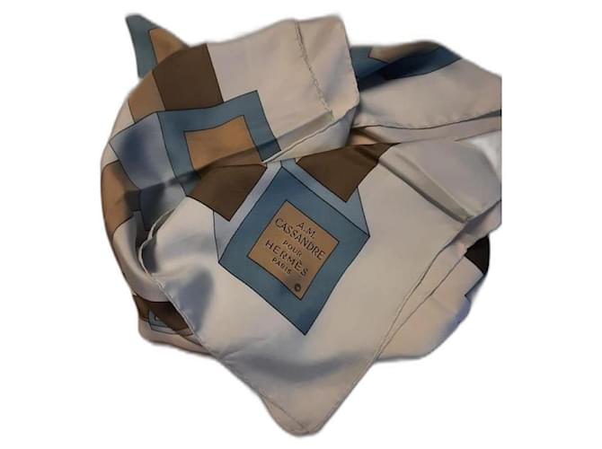 Hermès “PERSPECTIVE” Light blue Silk  ref.1159849