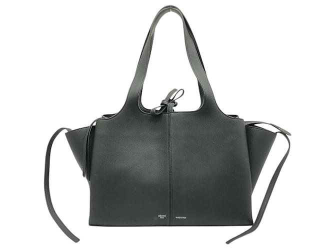 Céline Tri-Fold Black Leather  ref.1159895
