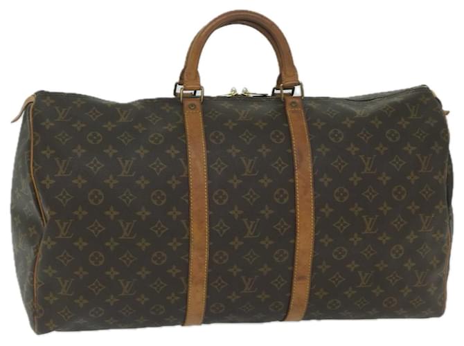 Louis Vuitton Monogram Keepall 55 Boston Bag M41424 LV Auth 59543 Cloth  ref.1159984