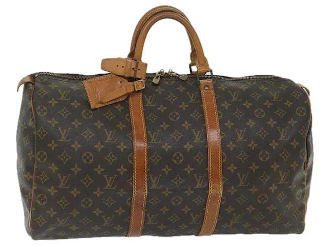 Louis Vuitton Monograma Keepall 50 Boston Bag M41426 Autenticação de LV 59443 Lona  ref.1160004